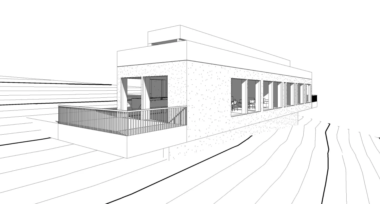 Digital Building Study — Revit Grayscale Renders, image 3