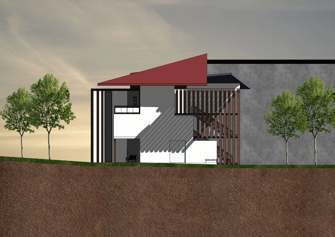 The Art Studio — Elevation and Floor Plan, image 1
