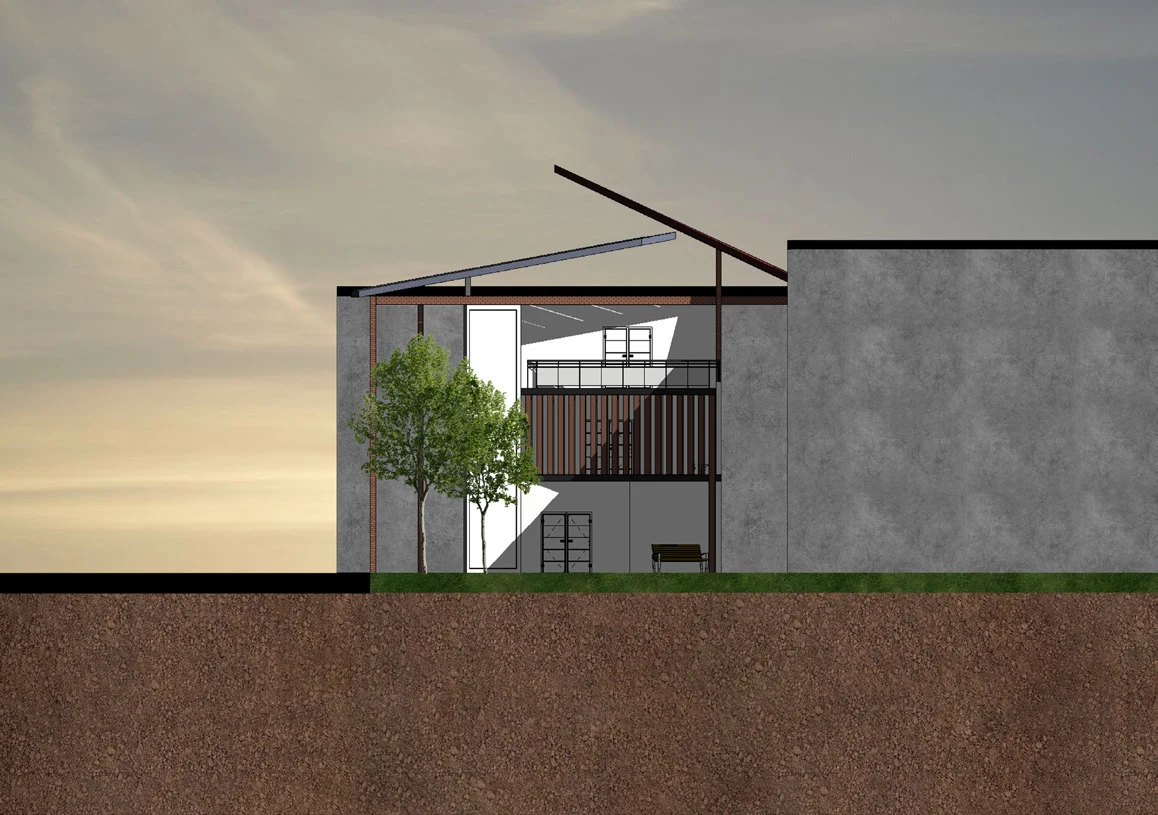 The Art Studio — Elevation and Floor Plan, image 2