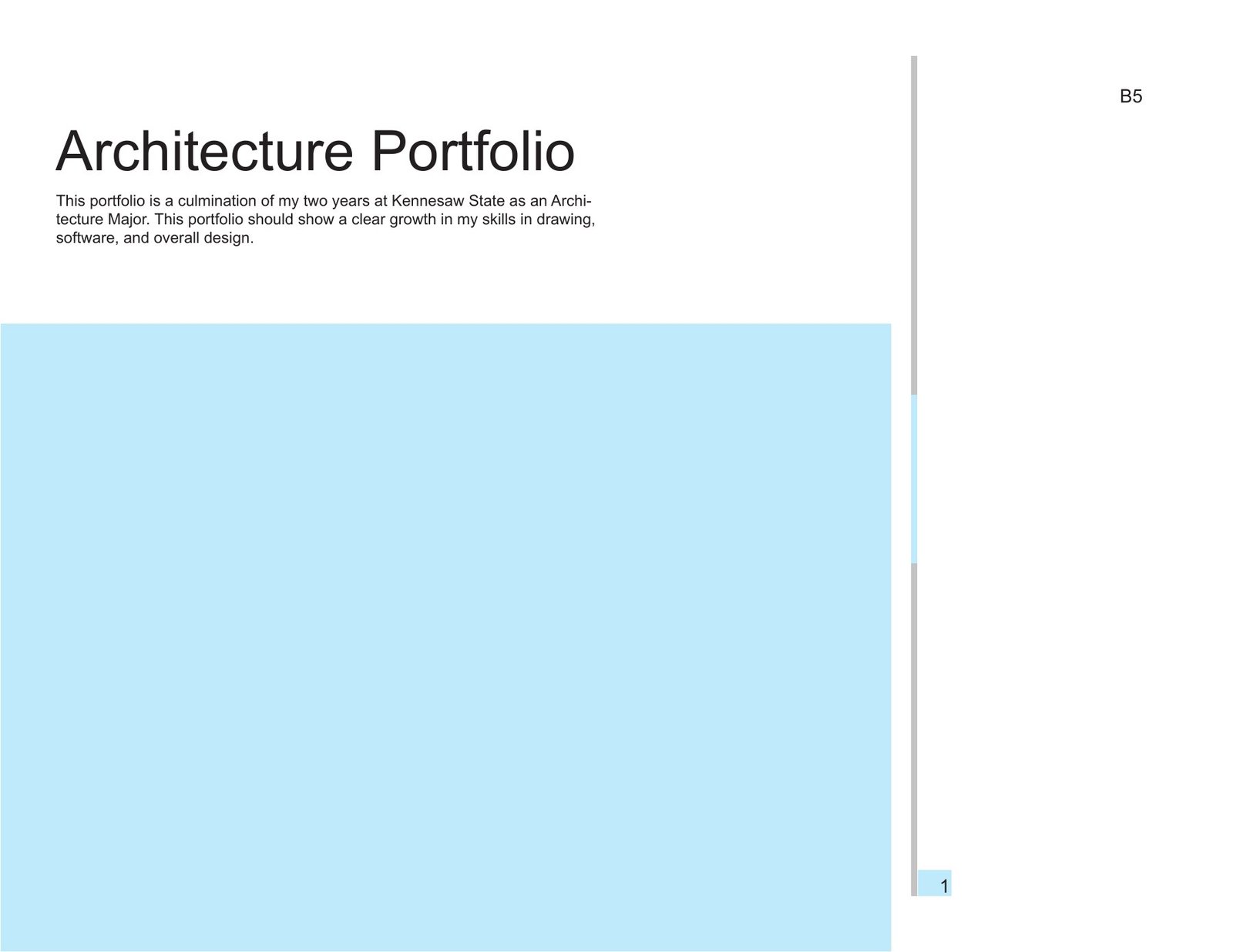 Original portfolio sheet 1